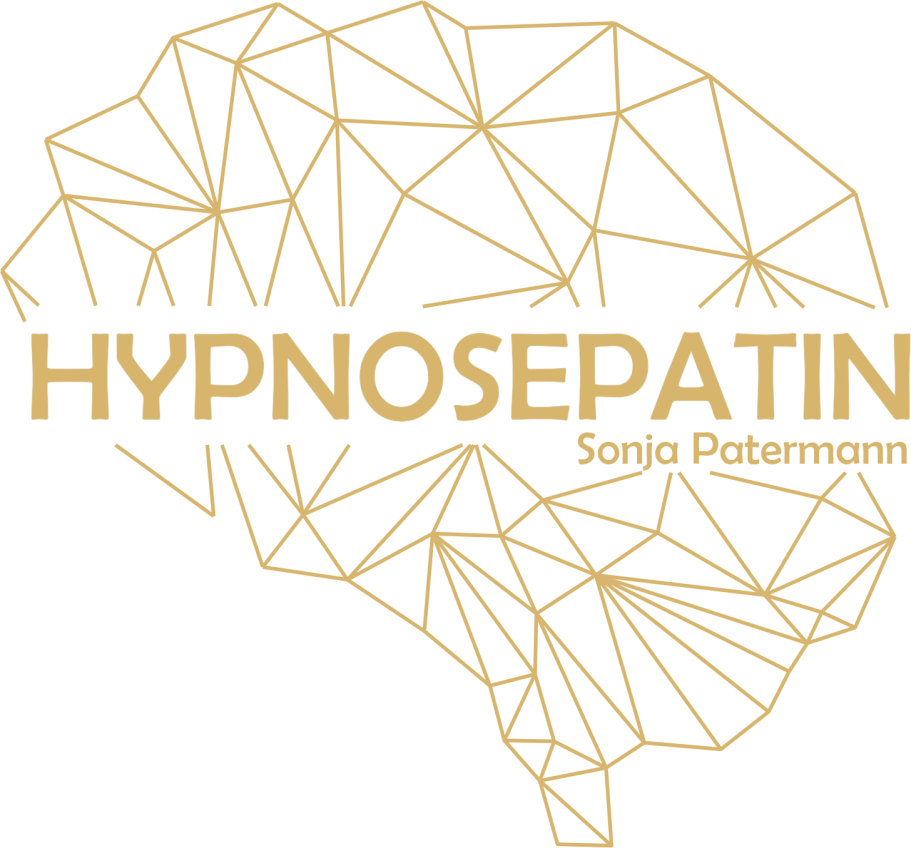 Logo Hypnosepatin Sonja Patermann als stilisiertes Gehirn in goldener Farbe